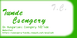 tunde csengery business card